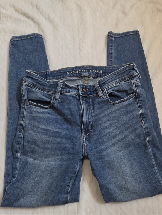 American Eagle Outfitters Denim - American Eagle Women's Blue Casual Jeggings With Button Detailing 6 Short
